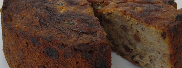 Spiced banana rum cake