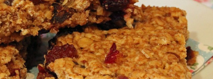 Cherry oat crunchies