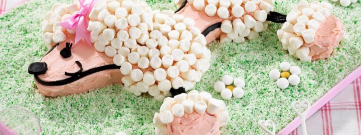 Marshmallow poodle cake