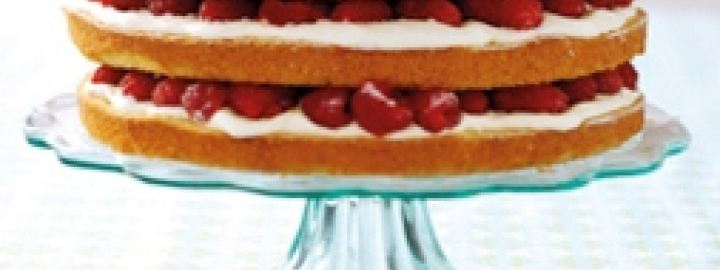 Lemon raspberry layer cake