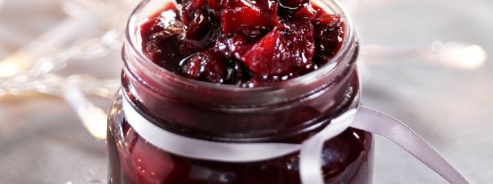 Plum, cranberry and chilli chutney