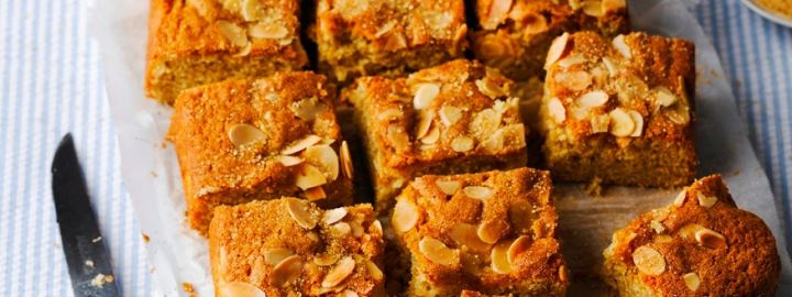 Dorset apple and almond traybake