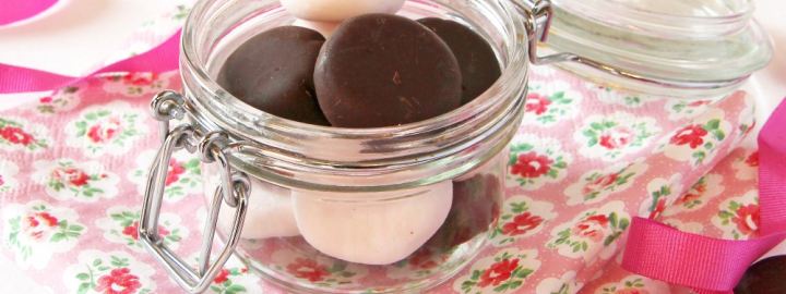 Rose water chocolate creams