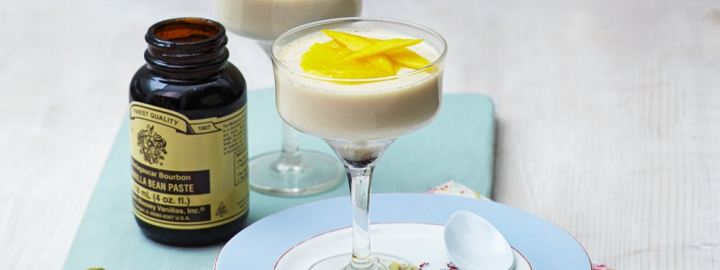 Vanilla coconut and cardamom panna cotta
