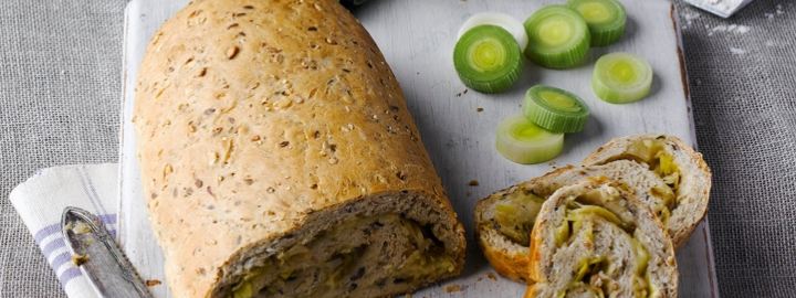 Caerphilly and leek bread