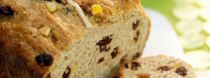 Handmade hot cross bun loaf