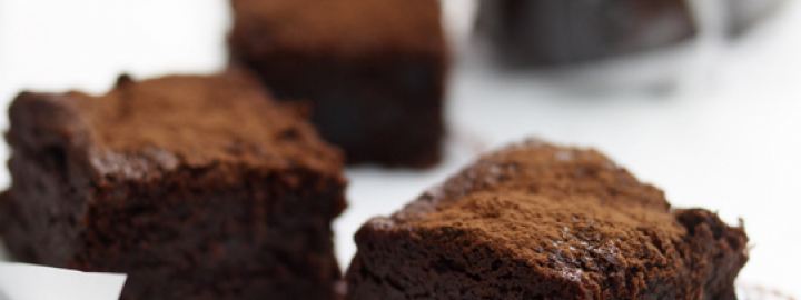 Indulgent chocolate and cherry brownies