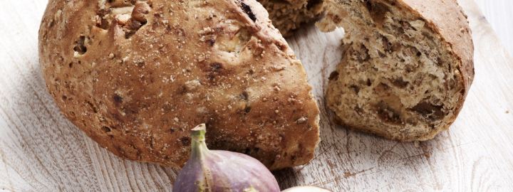 Walnut and fig country grain loaf