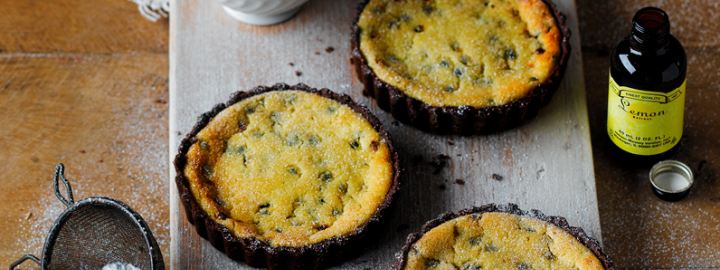 Yorkshire passion fruit curd tart