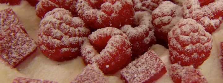Raspberry and elderflower trifle