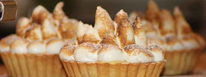 Individual lemon meringue pies