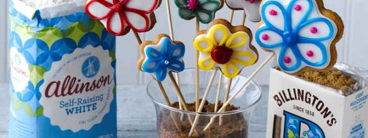 Gingerbread flower biscuits