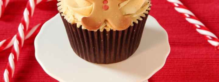 Gingerbread men cupcakes