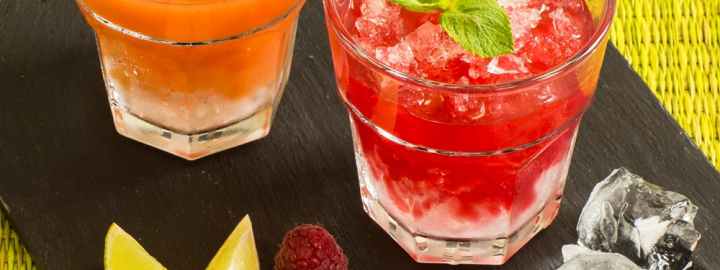 Brazilian rum and raspberry cocktail
