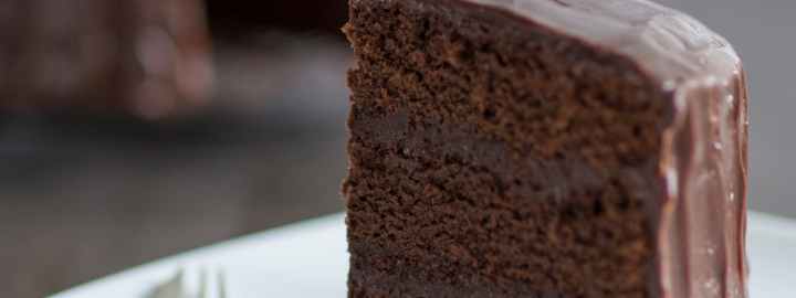 Intense chocolate fudge cake