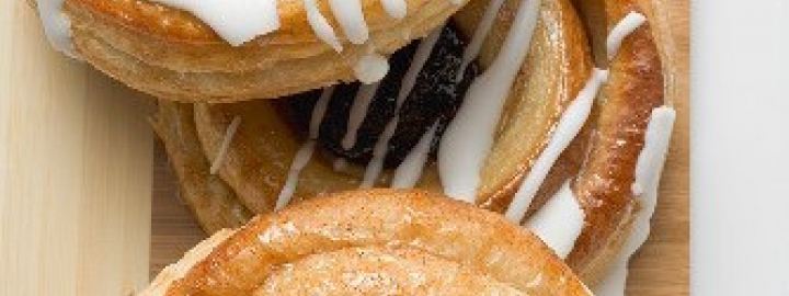 Three Danish pastries | Eggcellentrecipes.com