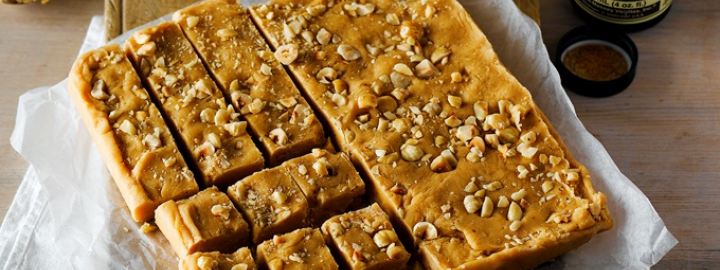 Vanilla and hazelnut Scottish tablet | Eggcellentrecipes.com