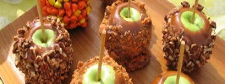 Chocolate dipped apples