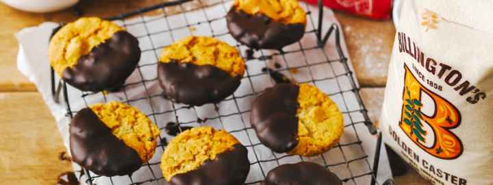 Chocolate dipped Cornish fairings