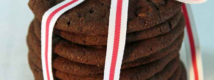 Chocolate drenched cookies