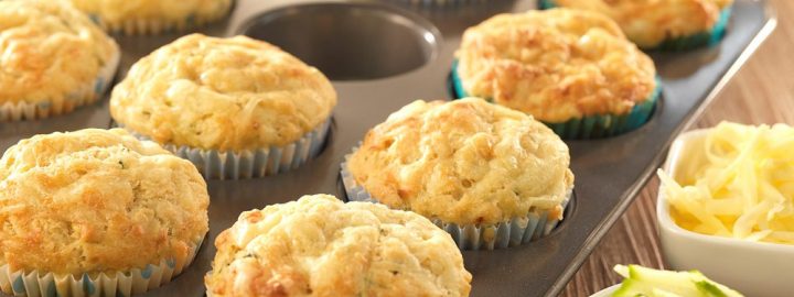 Courgette and chive muffins