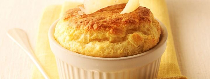 Double baked cheese souffle