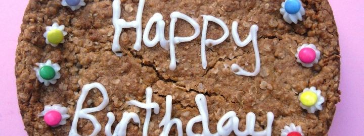 Giant birthday cookie