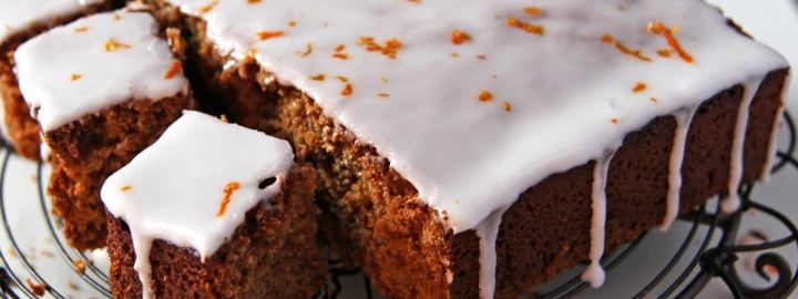 Gingerbread with orange drizzle