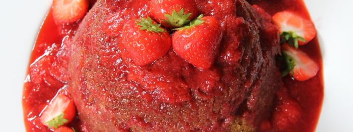 Jam sponge pudding