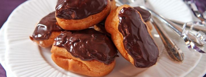 Mini chocolate  eclairs