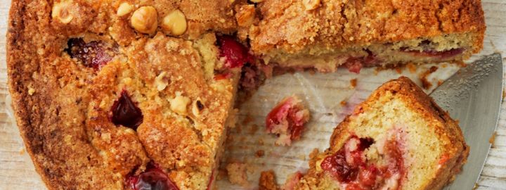 Plum and hazelnut cake