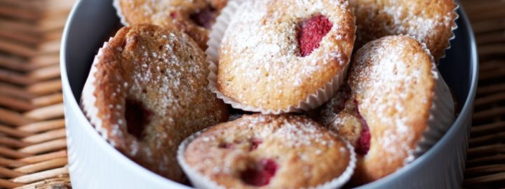 Raspberry and coconut fairy cakes