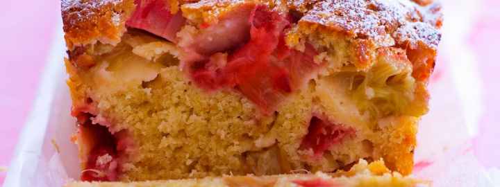 Rhubarb and ginger loaf cake