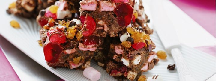 Rocky road fridge cake