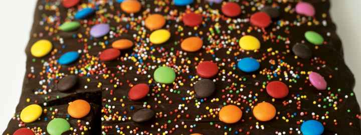 Smarties chocolate cake