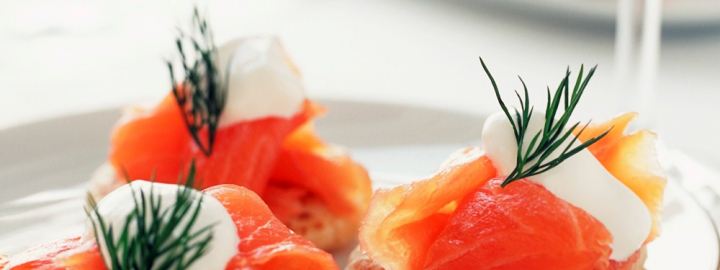 Smoked salmon blini Smoked salmon blini