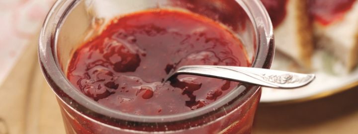Strawberry and rose water jam