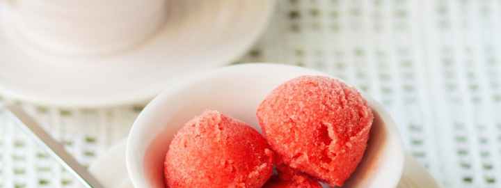 Strawberry sorbet