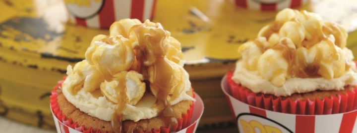 Toffee popcorn cupcakes