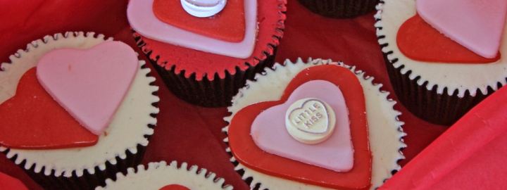 Valentine's red velvet cupcakes