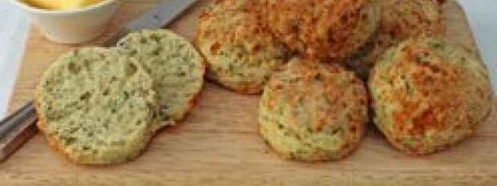 Stilton and parsley scones